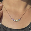 Prism Harmony Multicolor Diamond 925 Rose Gold Pendant Necklace for Women