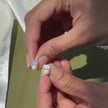 Pink Emerald Cut Diamond Stud Earrings