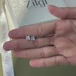 Princess Cut Diamond Style 925 Sterling Silver Stud Earrings for Women