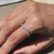 Silver Leaf Design Ring on Hand