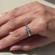 Silver Solitaire Diamond Ring on Hand