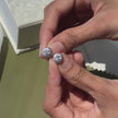 Elegant Square White Stones 925 Sterling Silver Stud Earrings for Women