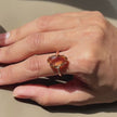Rose Gold Gemstone Ring on Hand