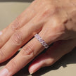 Leaf Stone Rose Gold Ring for Women on Hand