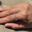 Rose Gold Diamond Stack Ring on Hand