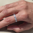 Lightweight Silver Diamond Ring on Hand