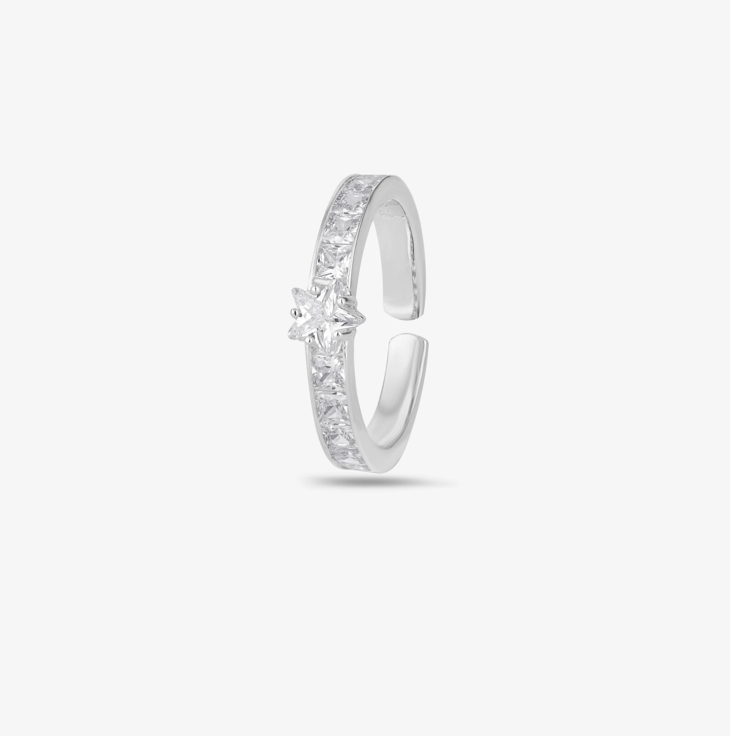 Star Design Silver Ring