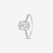 White Oval Solitaire Ring