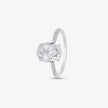 White Oval Solitaire Ring