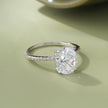 White Oval Solitaire Ring