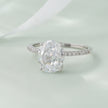 White Oval Solitaire Ring